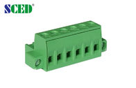 Зеленый электрический терминальный тангаж 5.08mm 300V Poles 18A 2 до 22 блоков PA66 латунный