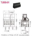Почерните блок PCB тангажа 5.0mm терминальный с 300V 10A TJ500 - 01